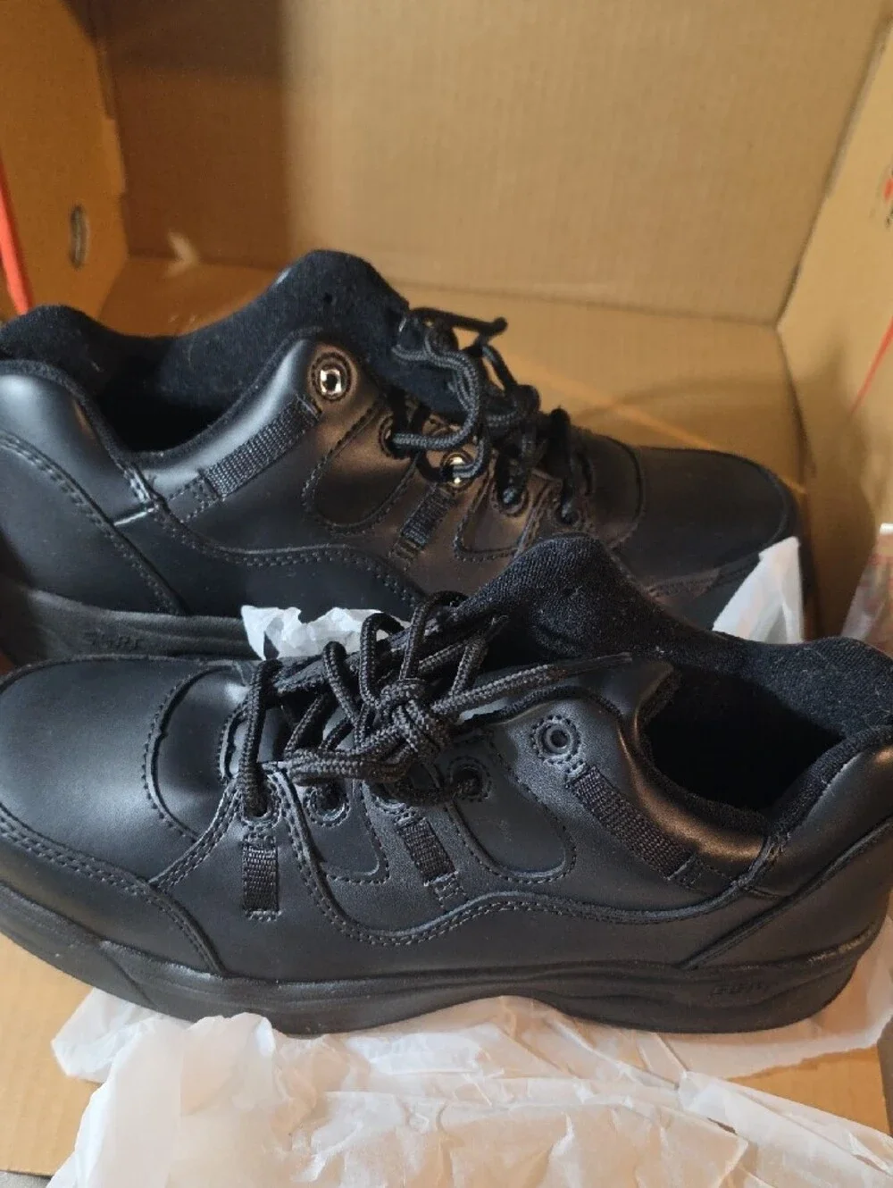 Men's Black Work Boots - Sturdy Lace-Up Support